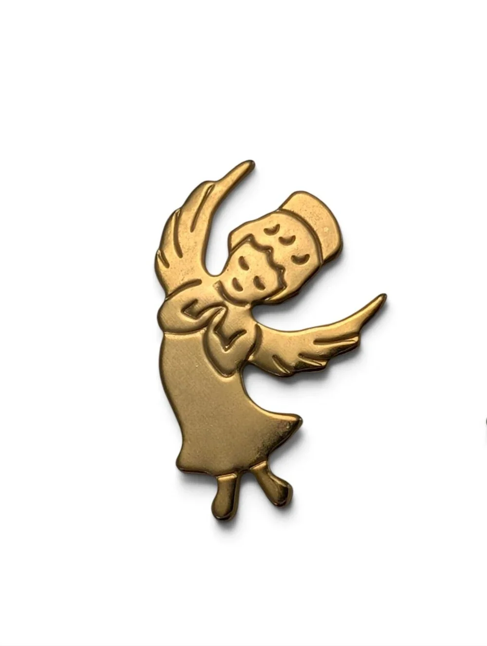 VINTAGE Angel Gold Retro Lapel Hat Pin 2PC Set